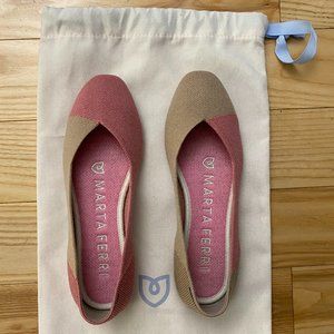 Rothy x Marta Ferri rose/camel squares